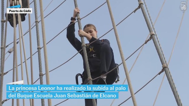 La princesa Leonor se sube al palo del Buque Escuela Juan Sebastián de Elcano - Vídeo Dailymotion