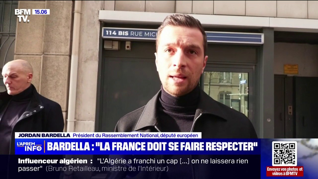"Ça fait plusieurs années que l'Algérie ne respecte pas la France": Jordan Bardella réagit au refus d'Alger d'accueillir sur son sol l'influenceur Doualemn