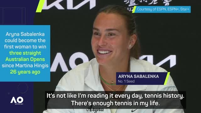Sabalenka eyeing history ahead of Australian Open defence