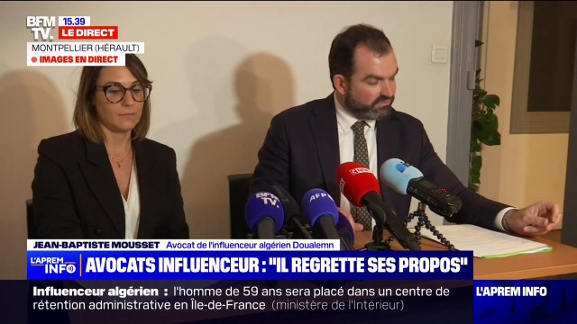 Expulsion ratée d'un influenceur: Il a tenu un certain nombre de propos qu'il regrette , rapporte Me Emilie Brun, avocate de Doualemn