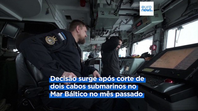 Marinha estónia reforça patrulhas no Mar Báltico após suspeita de sabotagem de cabos submarinos