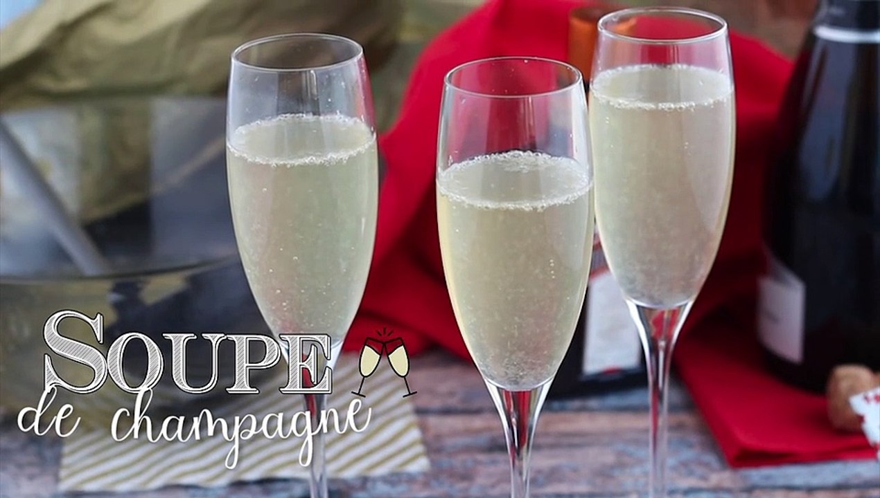Champagnersuppe, ein festlicher cocktail
