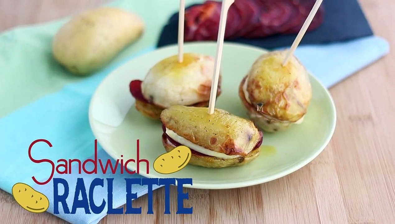Raclette-sandwich mit kartoffeln