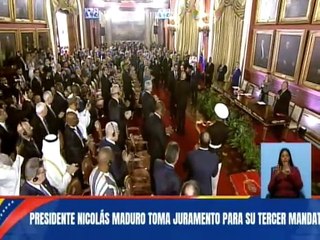 Presidente Nicolás Maduro toma juramento para su tercer mandato