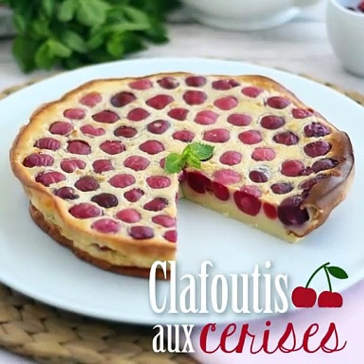 Kirsch-clafoutis, ein ultra-schmelzender klassiker