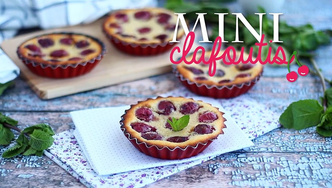 Mini clafoutis mit kirschen, glutenfrei
