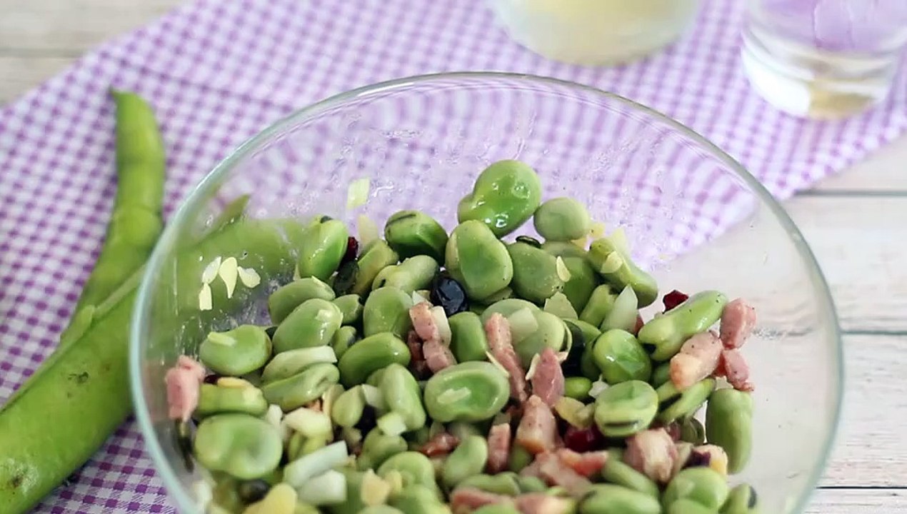 Bohnensalat mit speck