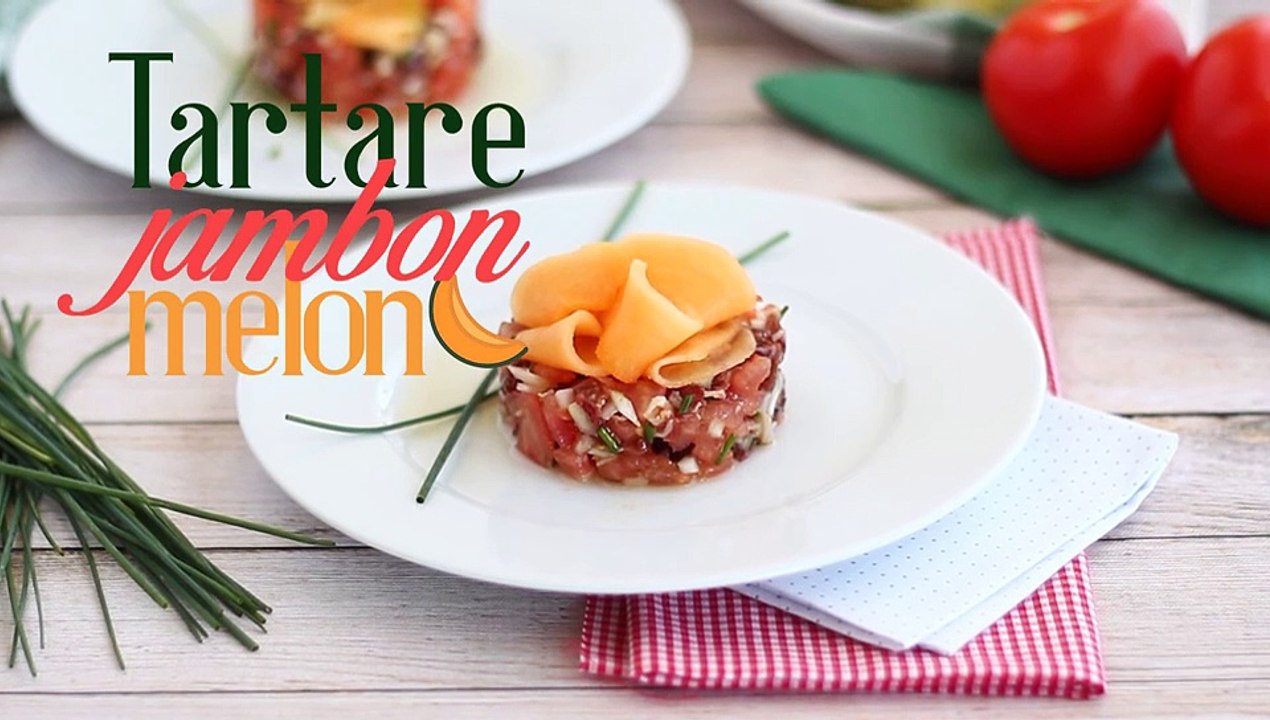 Tartar schinken melone tomate