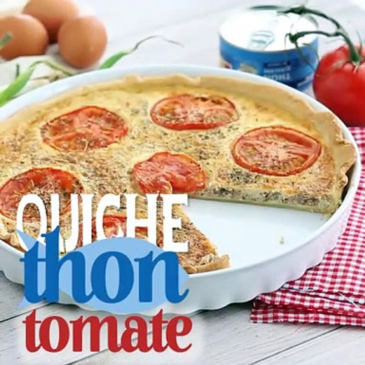 Quiche mit thunfisch und tomate