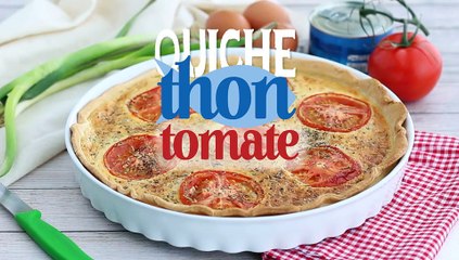 Quiche mit thunfisch und tomate