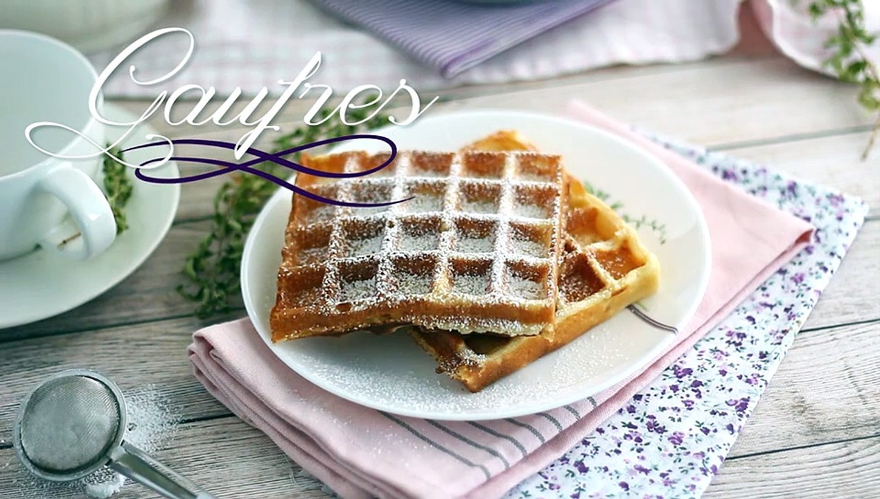 Leichte und knusprige waffeln