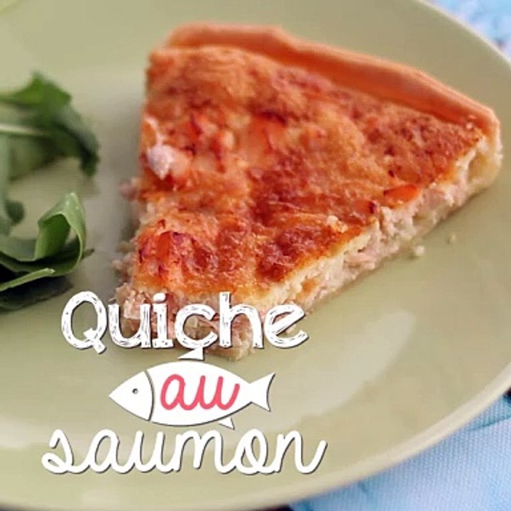 Schnelle und einfache lachsquiche