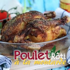 Huhn mit senfkruste und kräutern der provence