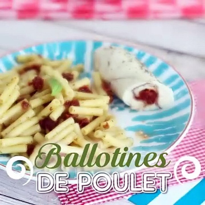 Hühnerballotines mit mozzarella
