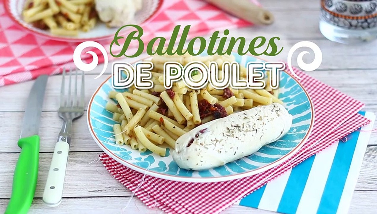 Hühnerballotines mit mozzarella