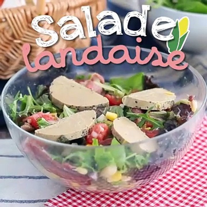 Salade landaise au foie gras (perigourdine-salat)