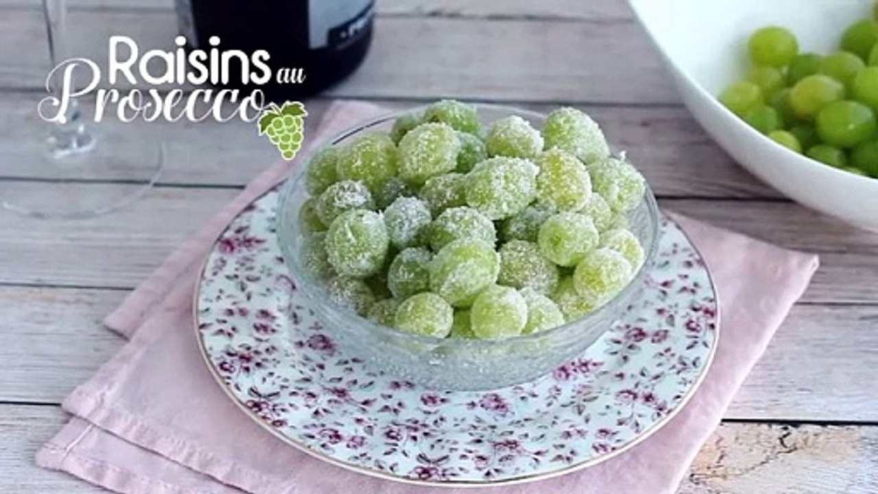 Trauben mit prosecco