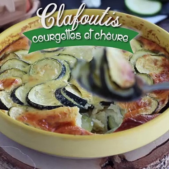 Zucchini-clafoutis mit ziegenkäse