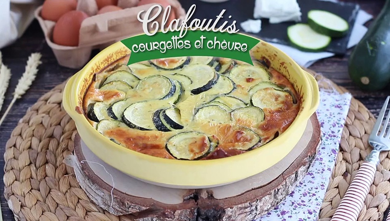 Zucchini-clafoutis mit ziegenkäse