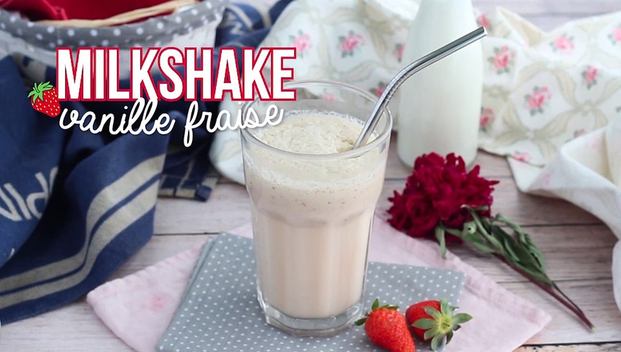Erdbeer-vanille-milchshake