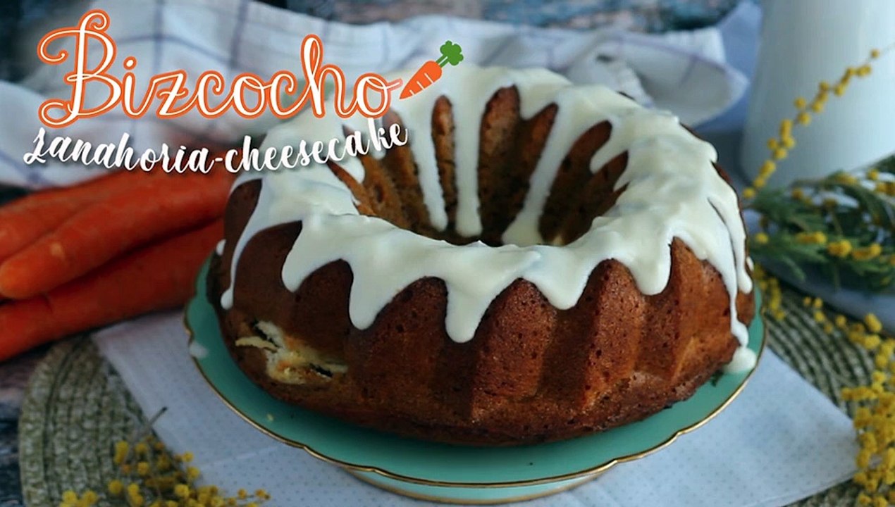 Karottenbiskuit mit käsekuchenfüllung