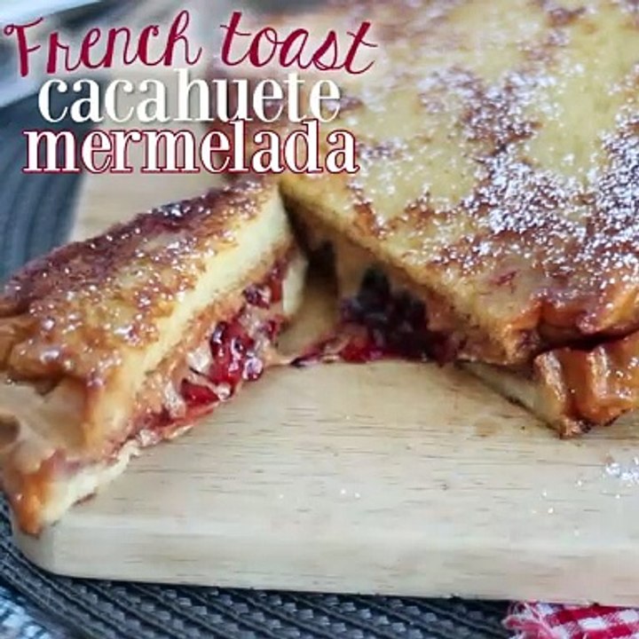 French toast mit erdnussbutter und gelee