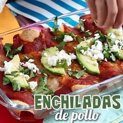 Hähnchen-enchiladas mit chili-sauce