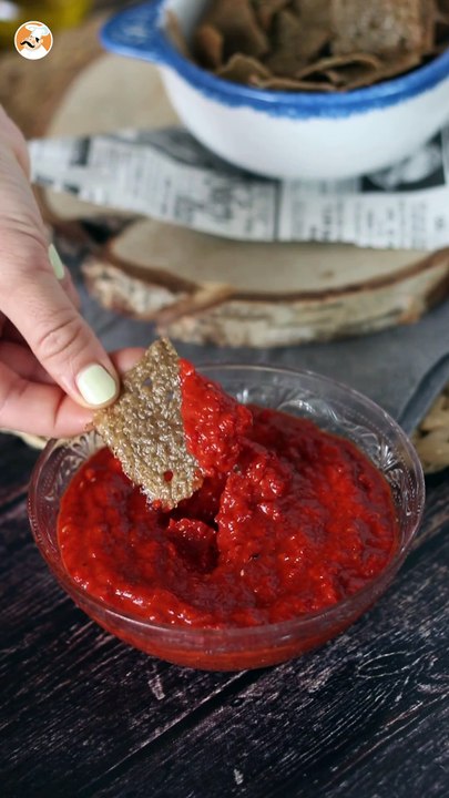 Aufstrich mit roten paprikaschoten: eine abwechslung für den aperitif!