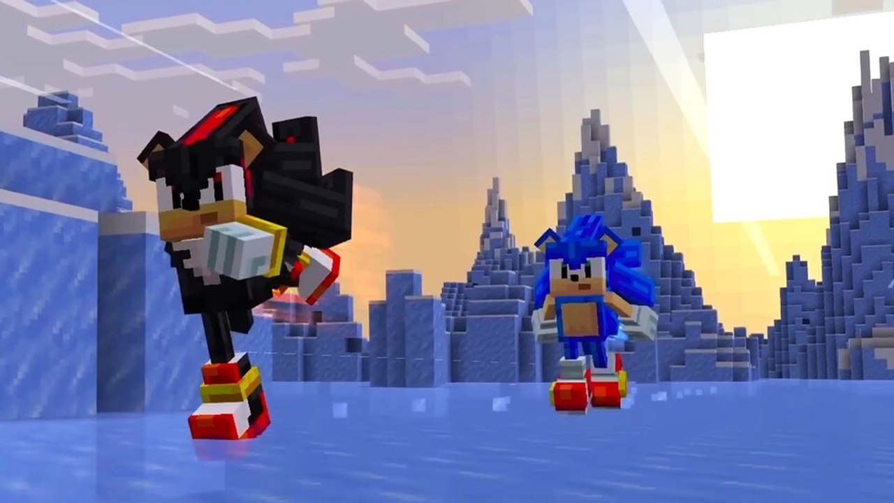 Minecraft trifft sonic - segas blauer igel rast jetzt dank offiziellem addon durch die klötzchenwelt