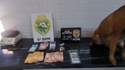 Polícia Civil e Pelotão de Choque detém suspeito, apreendem drogas, dinheiro e munições