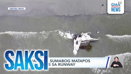 Private jet, sumabog matapos dumausdos sa runway | Saksi