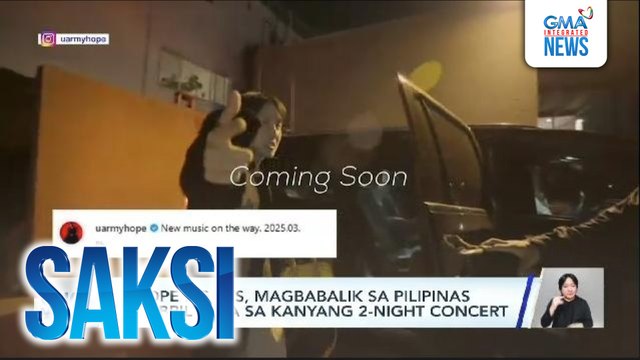 J-Hope ng BTS, magbabalik sa Pilipinas sa Abril para sa kanyang 2-night concert | Saksi