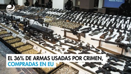 El 36% de armas usadas por crimen, compradas en EU