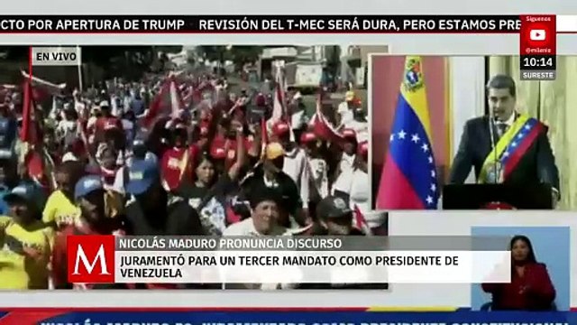 Nicolás Maduro asume la presidencia de Venezuela por tercer periodo consecutivo