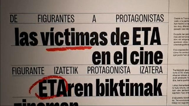 Exposición 'Las víctimas de ETA en el cine, de figurantes a protagonistas'