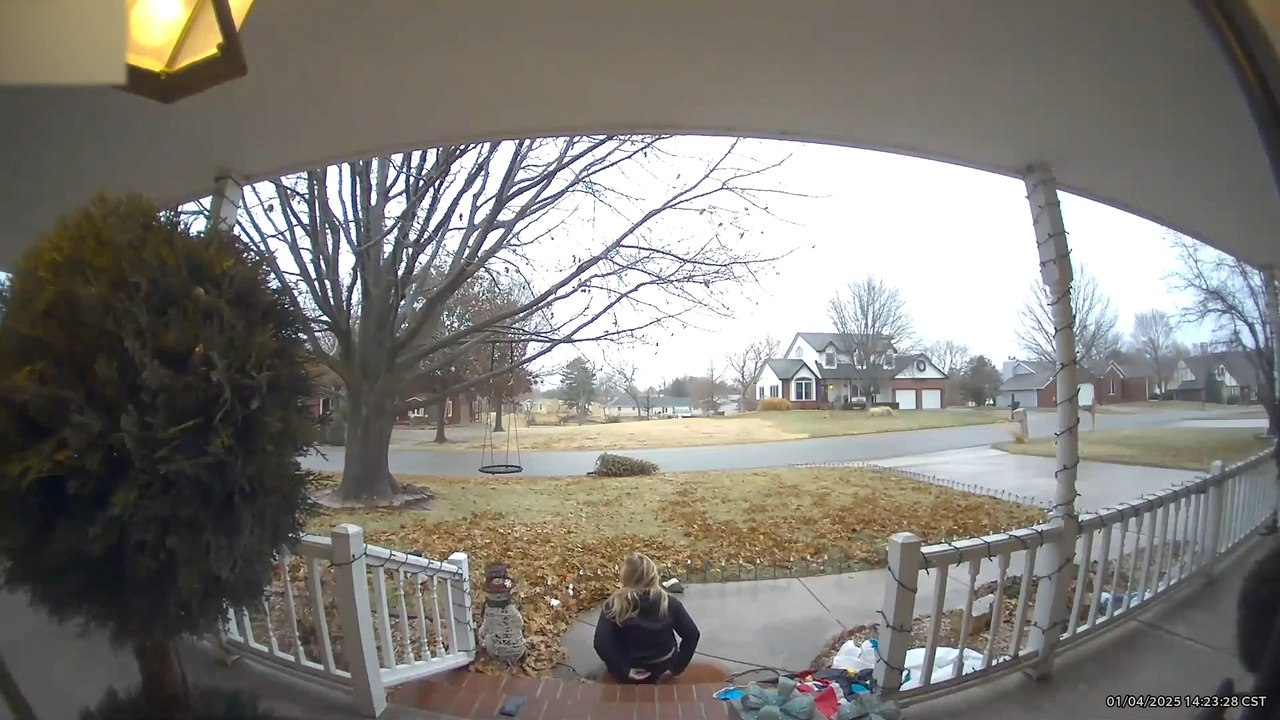 Doorbell Camera Captures Woman Slipping on Ice