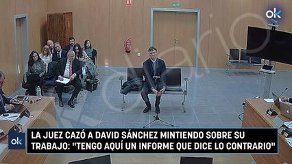 La juez cazó a David Sánchez mintiendo sobre su trabajo: "Tengo aquí un informe que dice lo contrario"