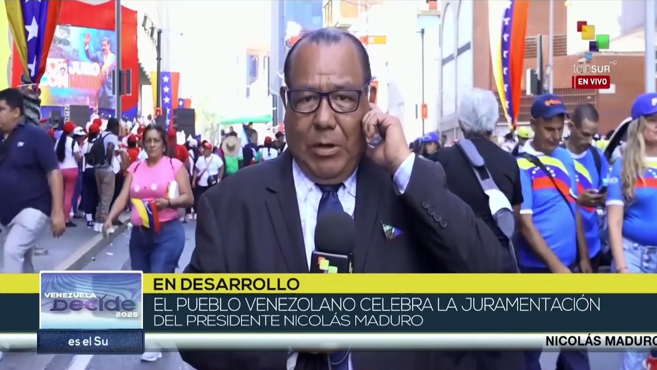 Venezolanos celebran la juramentación del presidente Nicolás Maduro