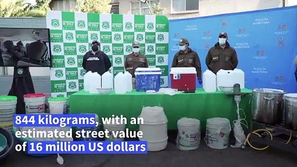 Chile announces largest ever seizure of methamphetamine