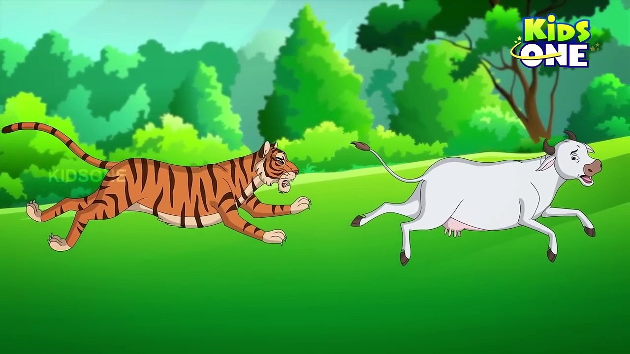 ગાય અને મૂર્ખ વાઘ - Gaye Ane Murakh Vaagh | Cow & Foolish Tiger | Gujarati Kids Story | Kids Cartoon | Gujarati Cartoon | Gujarati Kids Cartoon