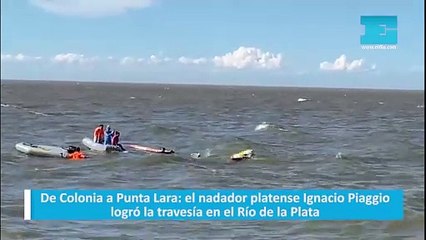 De Colonia a Punta Lara: el nadador platense Ignacio Piaggio logró la travesía en el Río de la Plata