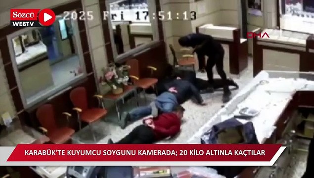 Kuyumcu soygunu kamerada; 20 kilo altınla kaçtılar