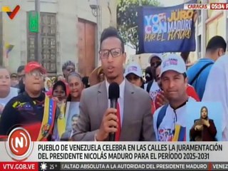 Caraqueños celebran en las calles la juramentación del Pdte. Nicolás Maduro