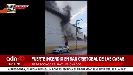 🚨¡Última Hora! Fuerte incendio en una iglesia en San Cristobal de Las Casas, Chiapas