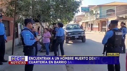 Encuentran a una persona muerta en una cuartería en Siguatepeque