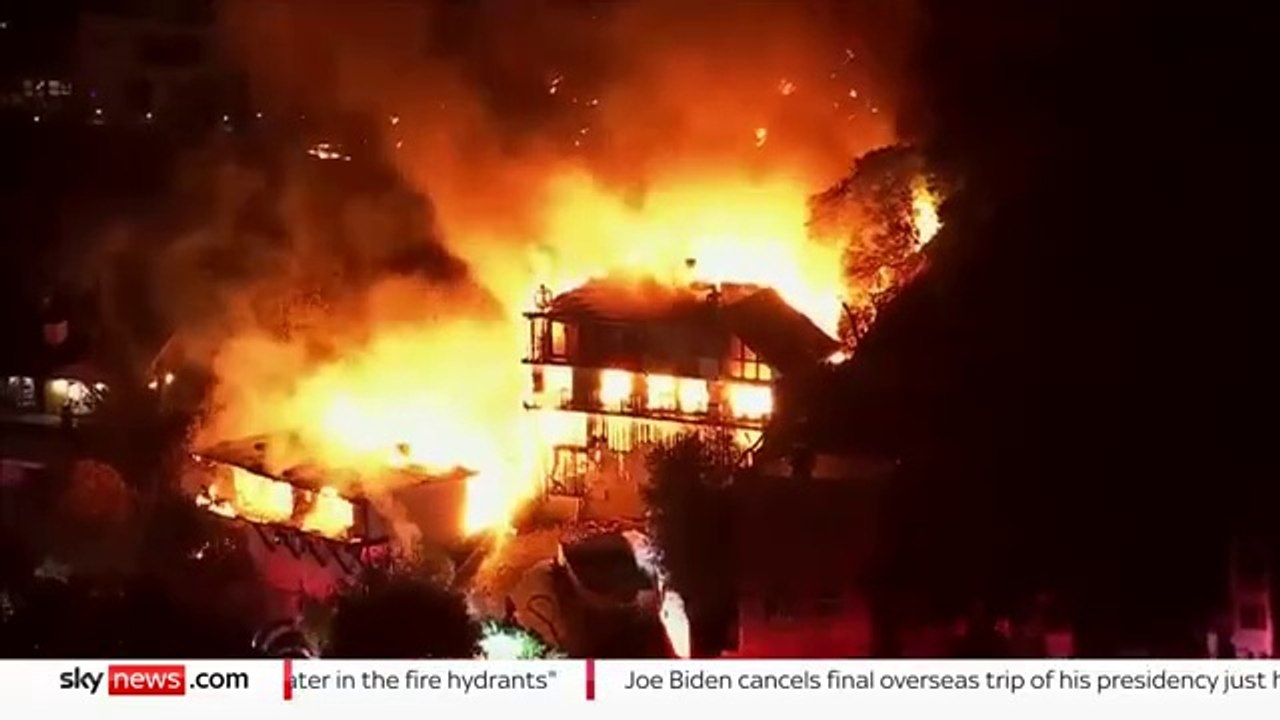 New fire breaks out in Hollywood Hills as Hanks, Affleck and Witherspoon among stars evacuated