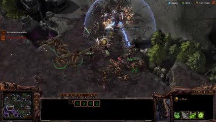 [StarCraft 2]No.0327--Great ZERG Player vs Harder A.I, LOSS[Pulled Back for Mass-Hydra].CUT.01'46-22'17