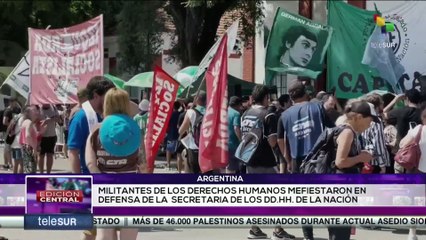 Rechazan el cierre de la Secretaría de los Derechos Humanos en Argentina