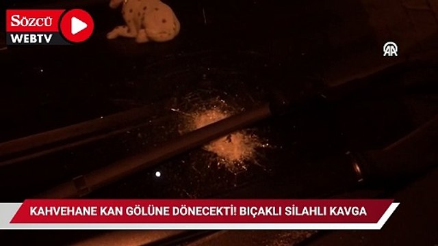 Kahvehane kan gölüne dönecekti! Bıçaklı silahlı kavga: 4 yaralı