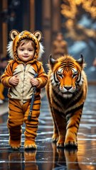 baby with animals in Fashion show #viral #trendingnow #fyp